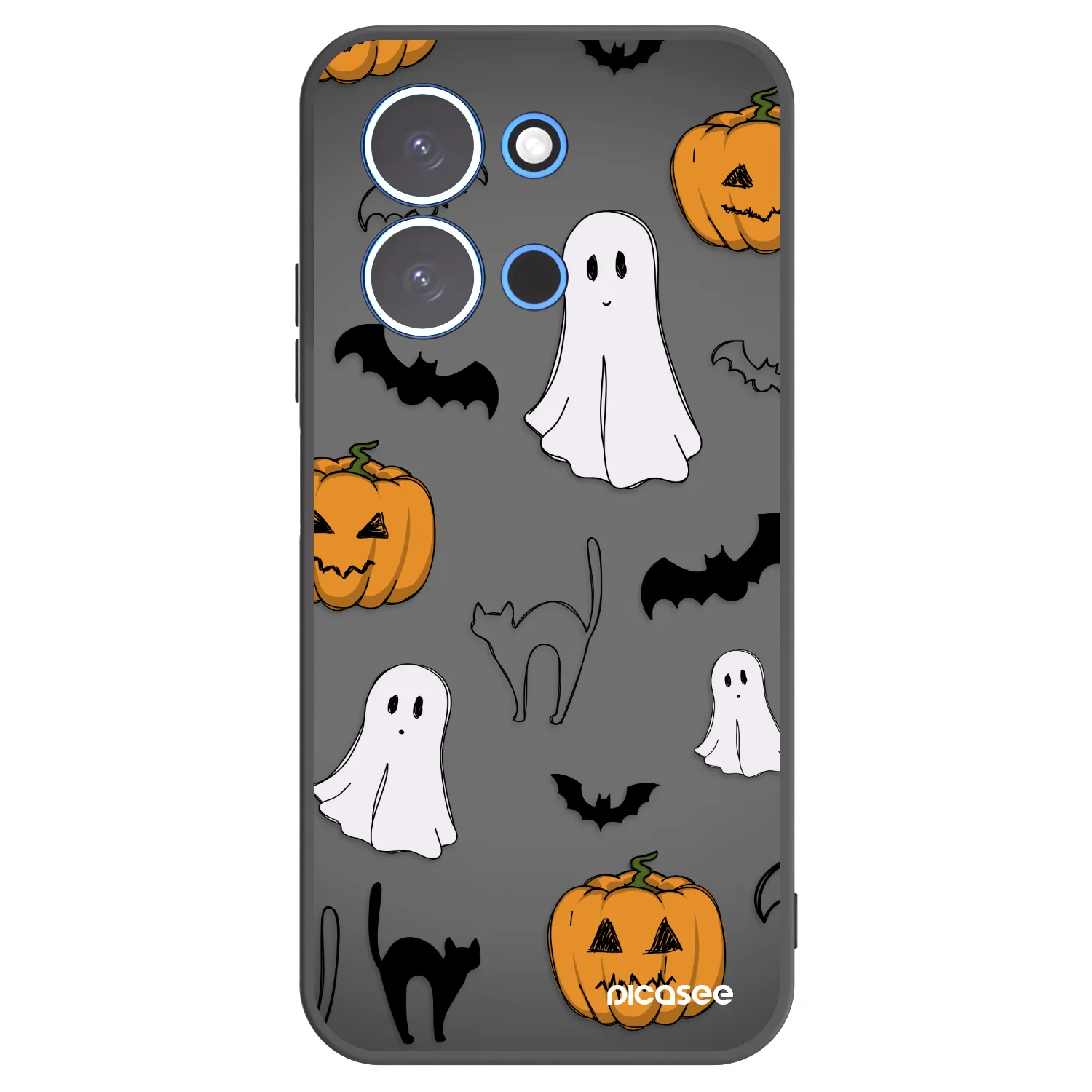 Picasee silikónový čierny obal pre Xiaomi Redmi 15C 4G - Spooky crew