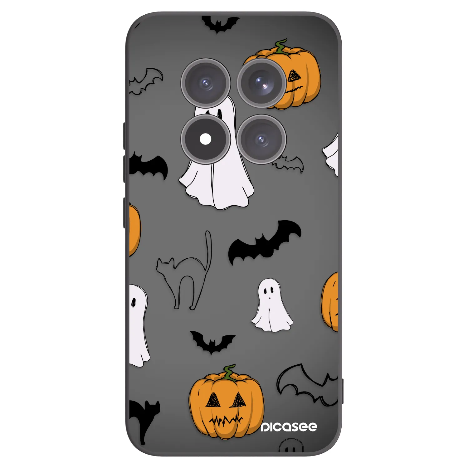 Picasee silikónový čierny obal pre Xiaomi Redmi Note 15 Pro+ - Spooky crew