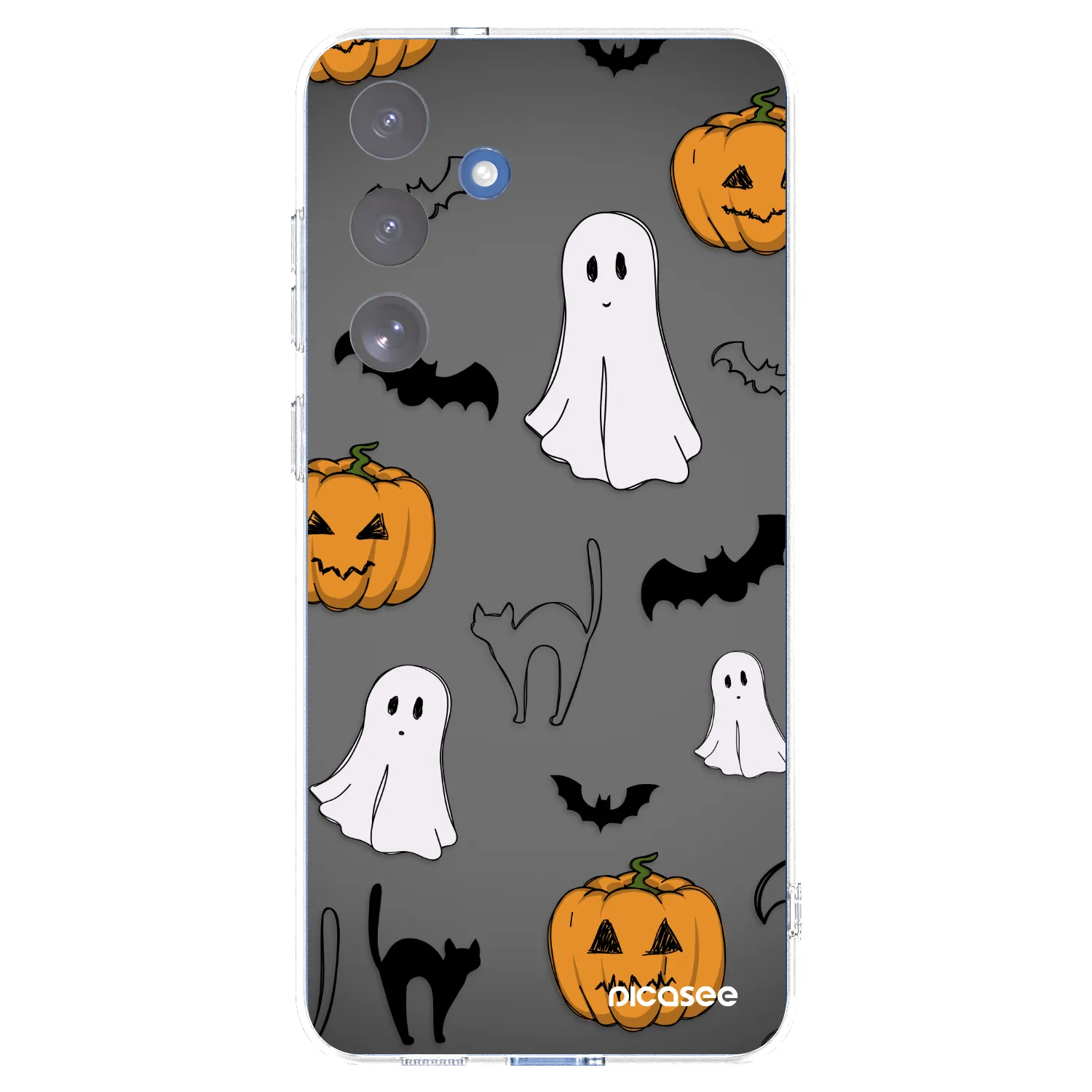 Picasee silikónový prehľadný obal pre Samsung Galaxy S25 FE 5G - Spooky crew