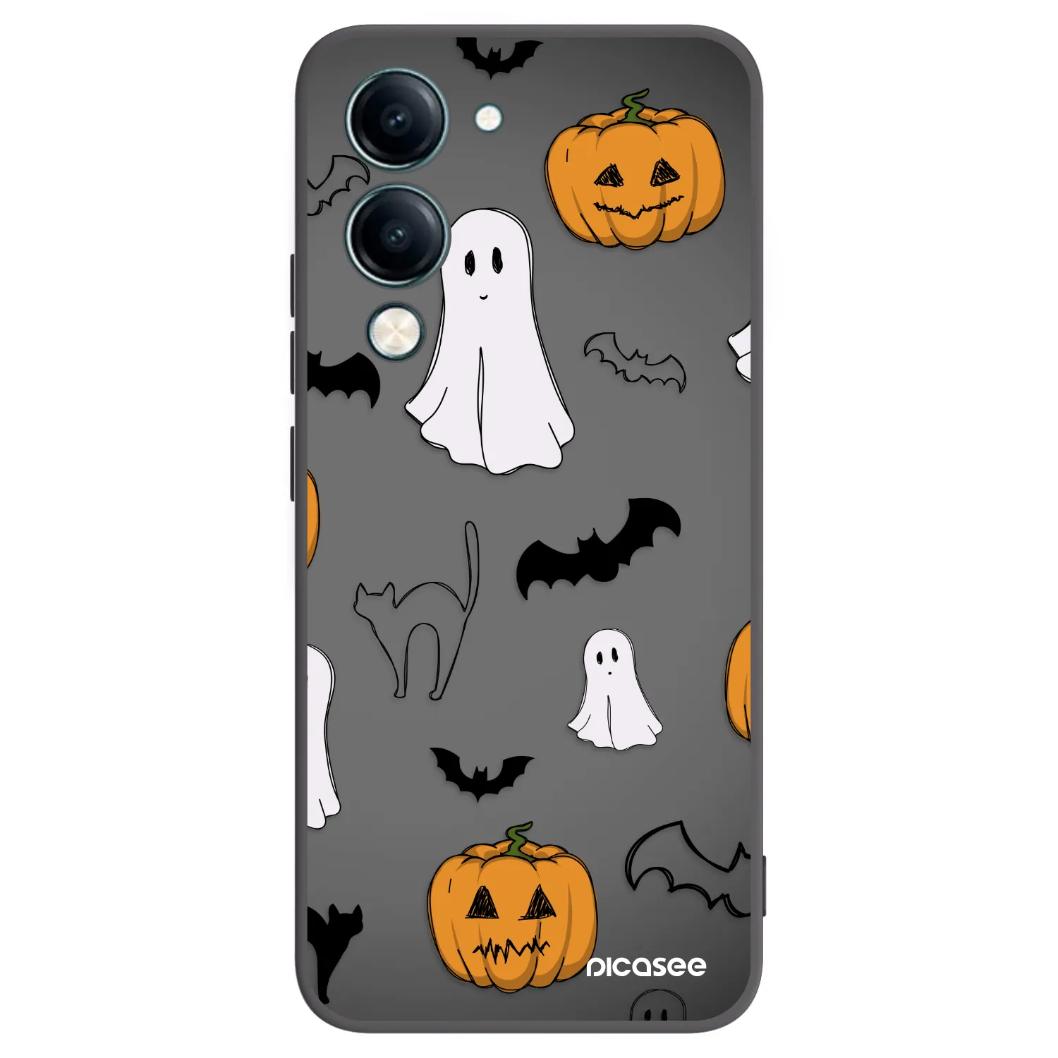 Picasee silikónový čierny obal pre Vivo Y29s 5G - Spooky crew
