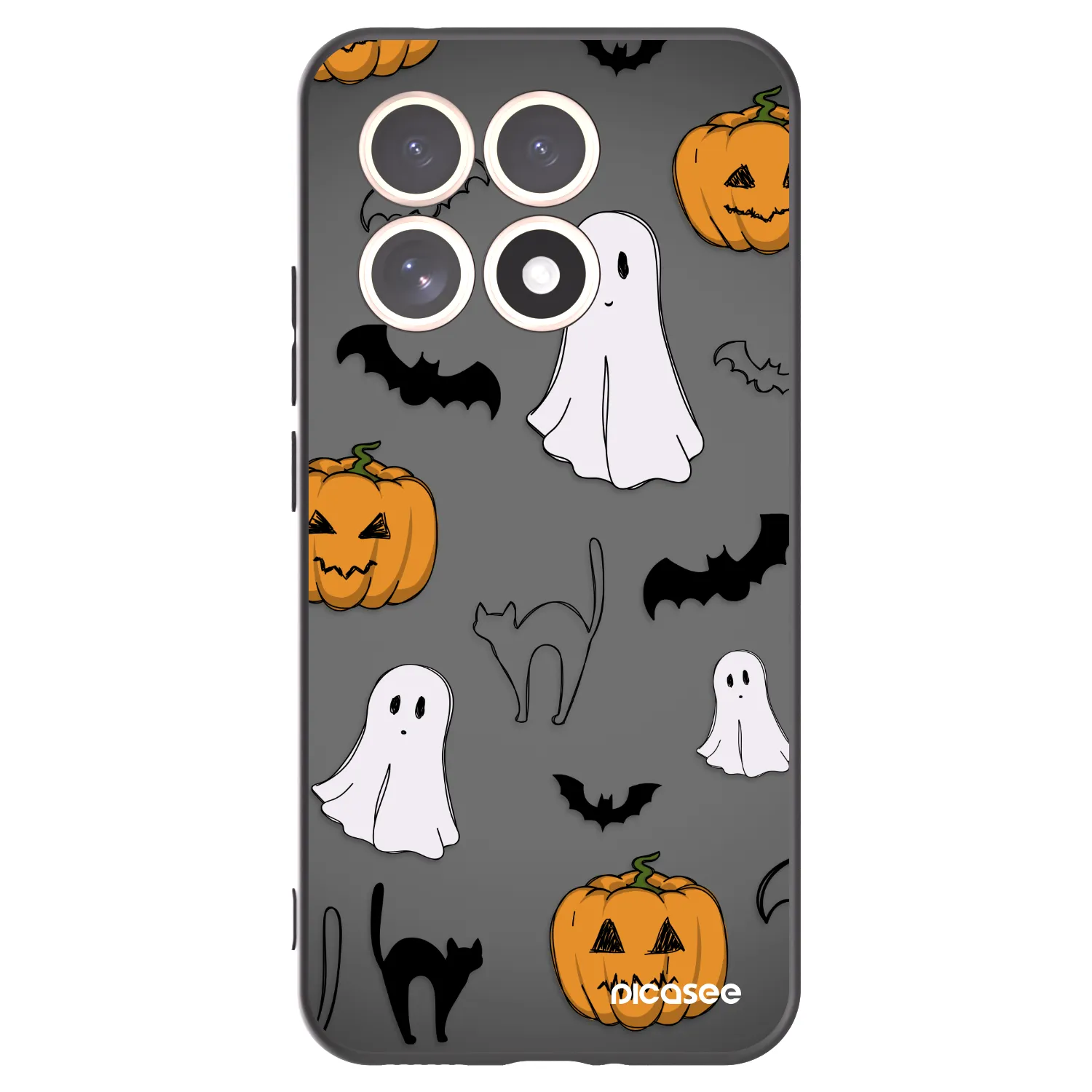 Picasee silikónový čierny obal pre Xiaomi 15T - Spooky crew
