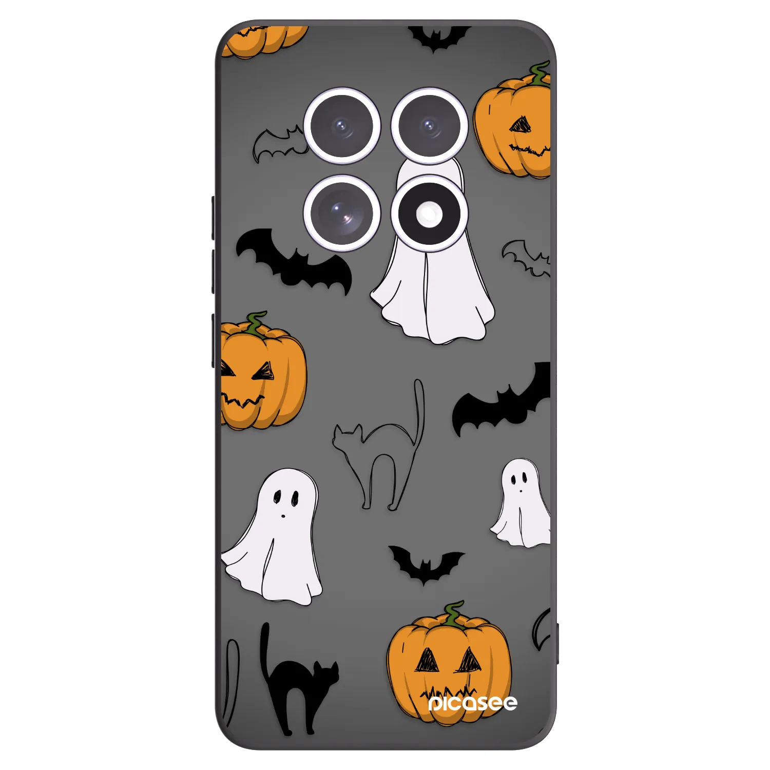 Picasee silikónový čierny obal pre Xiaomi Redmi Note 15 4G - Spooky crew