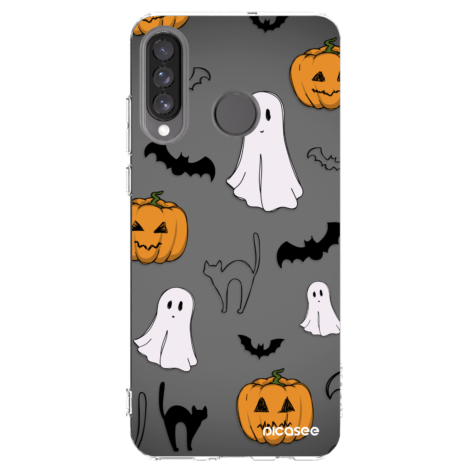 Picasee silikónový prehľadný obal pre Huawei P30 Lite - Spooky crew
