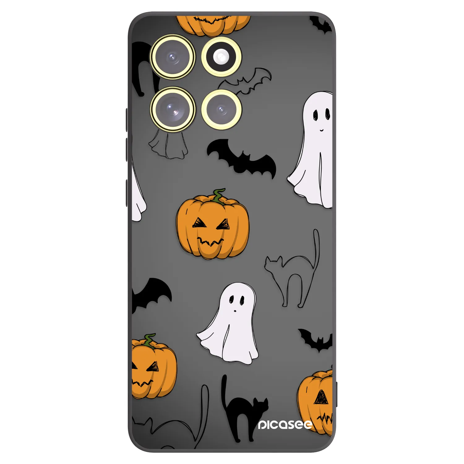 Picasee silikónový čierny obal pre Motorola Moto G86 Power 5G - Spooky crew
