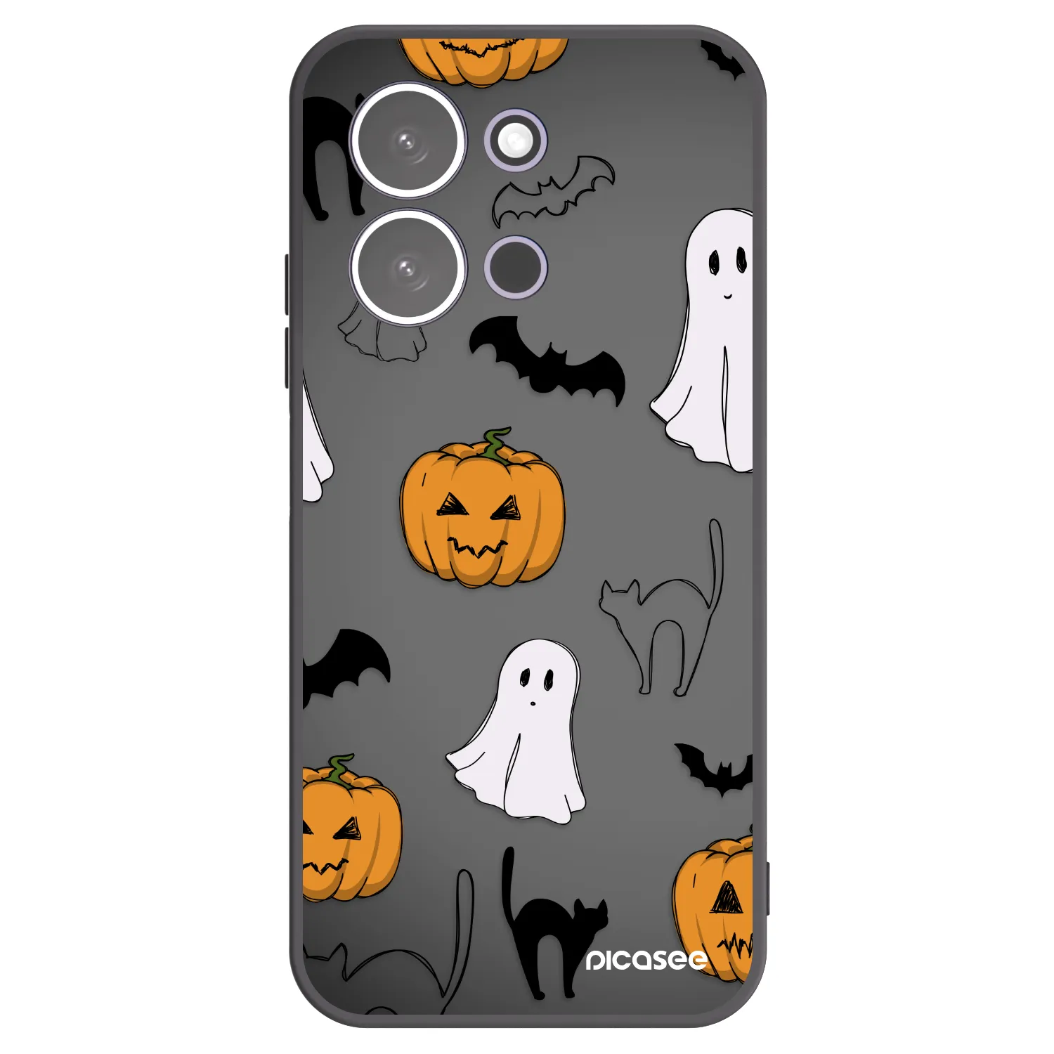 Picasee silikónový čierny obal pre Xiaomi Redmi 15C 5G - Spooky crew