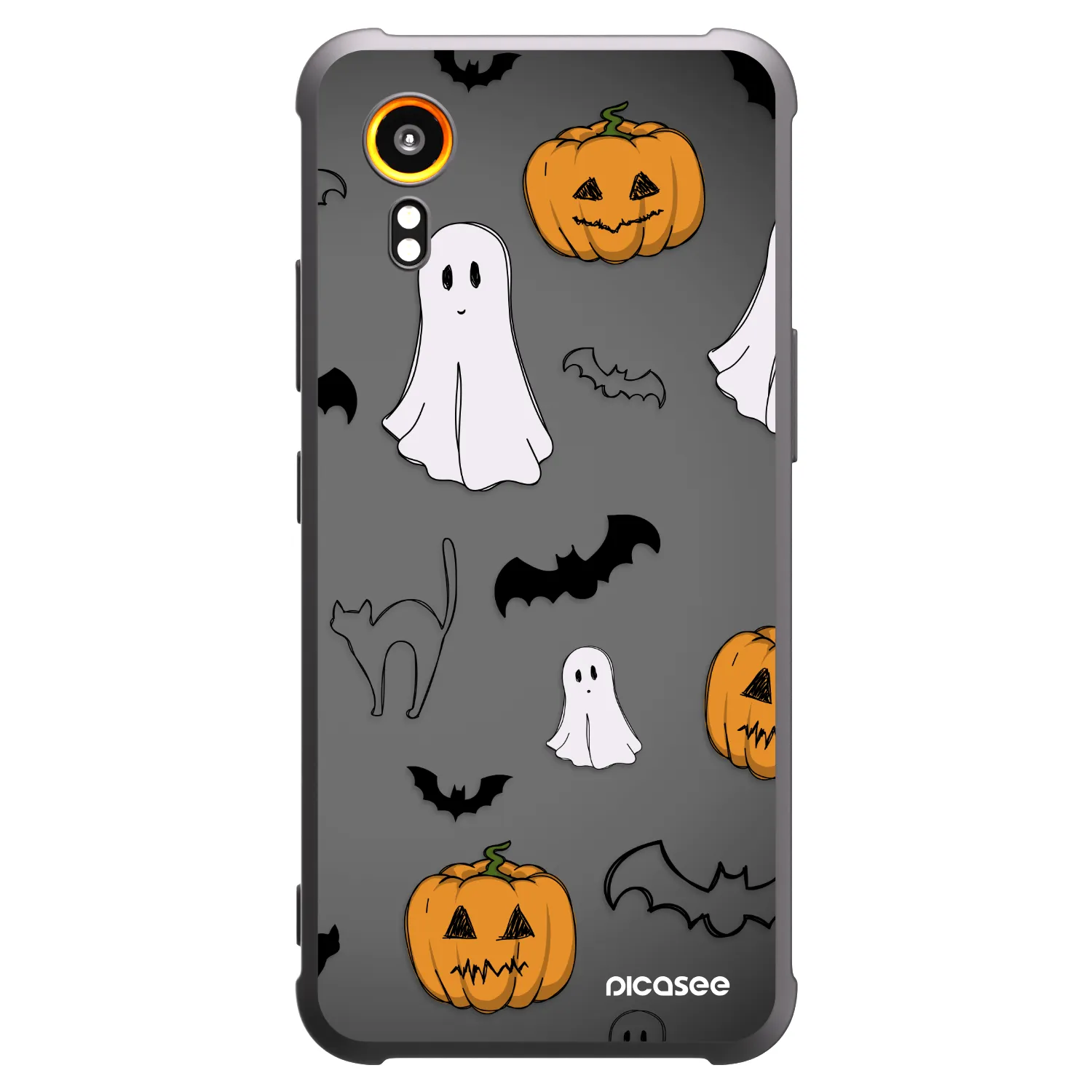 Picasee silikónový čierny obal pre Samsung Galaxy XCover 7 - Spooky crew