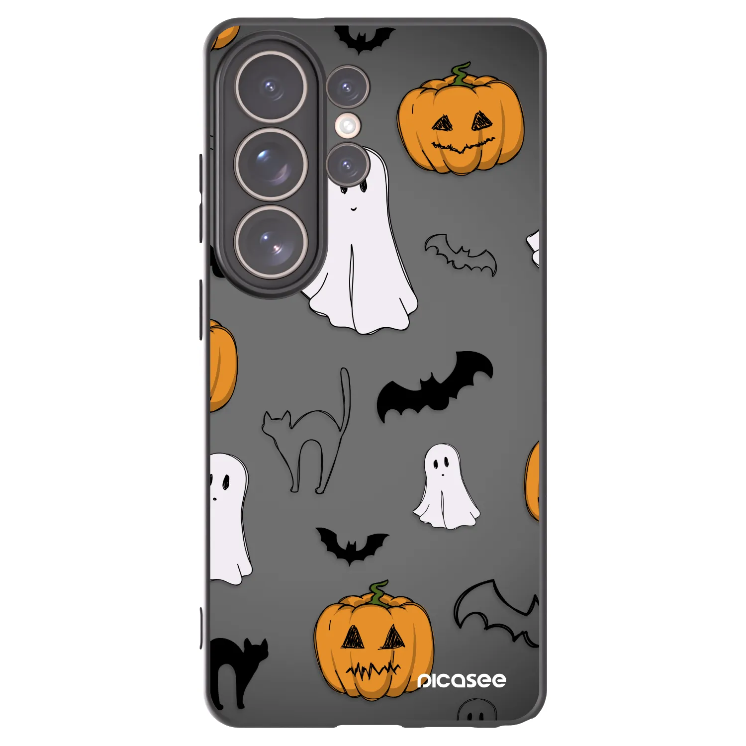 Picasee silikónový čierny obal pre Samsung Galaxy S26 Ultra - Spooky crew