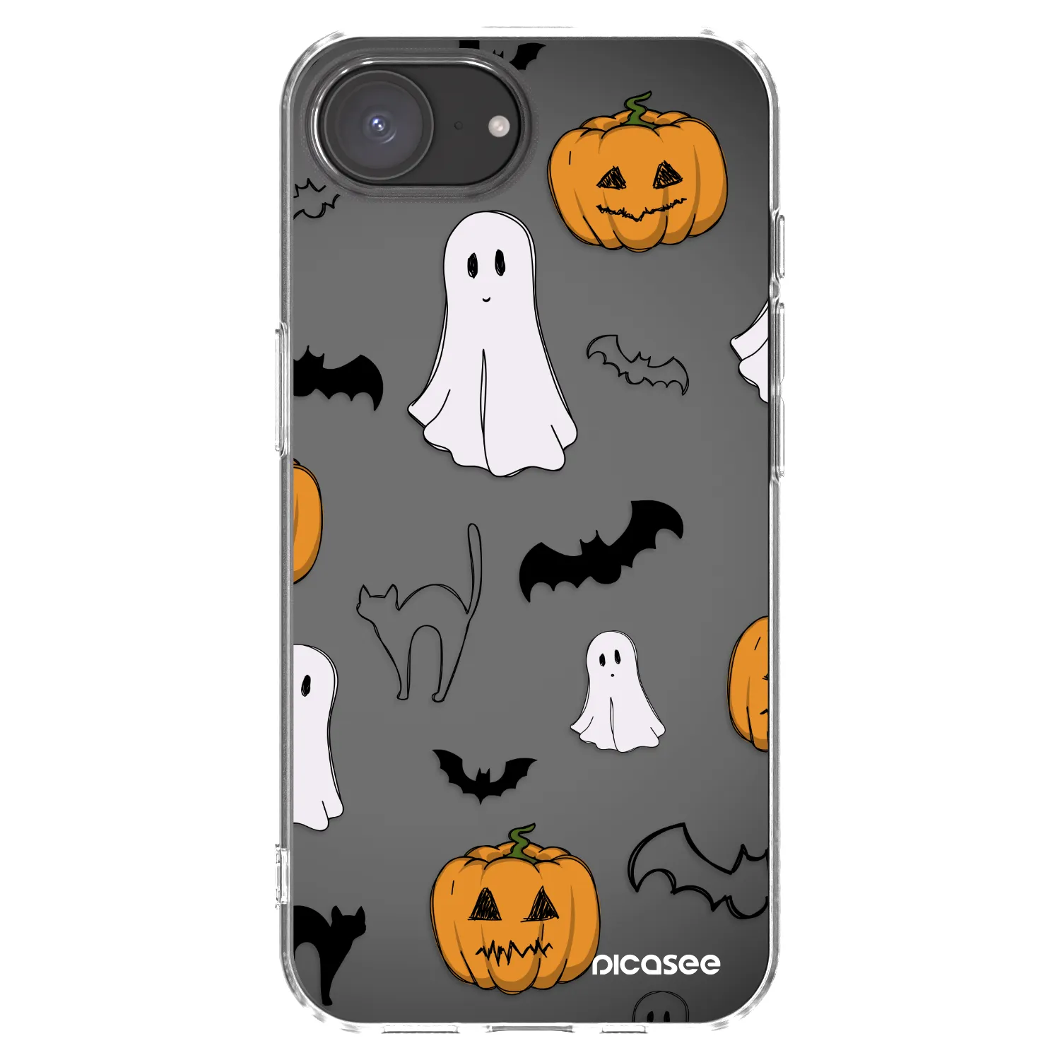 Picasee silikónový prehľadný obal pre Apple iPhone 17e - Spooky crew