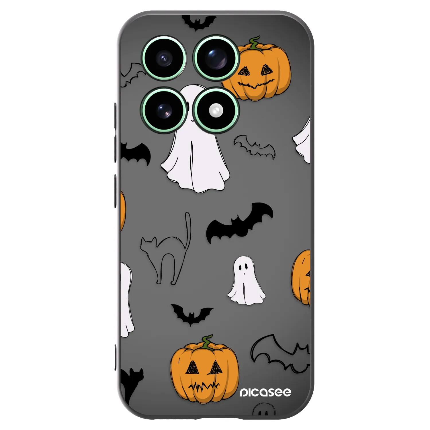 Picasee silikónový čierny obal pre Xiaomi 17 - Spooky crew