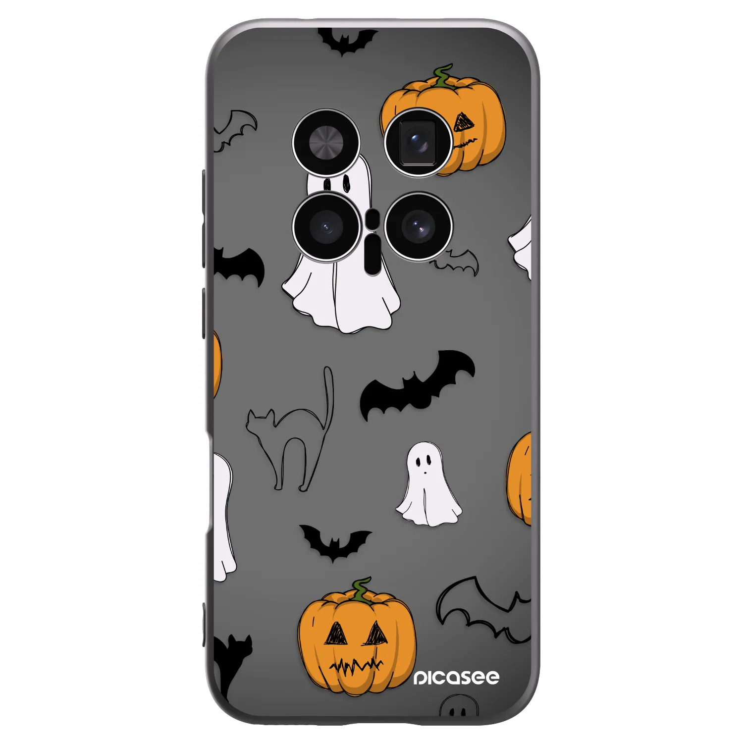 Picasee silikónový čierny obal pre Honor Magic8 Pro 5G - Spooky crew
