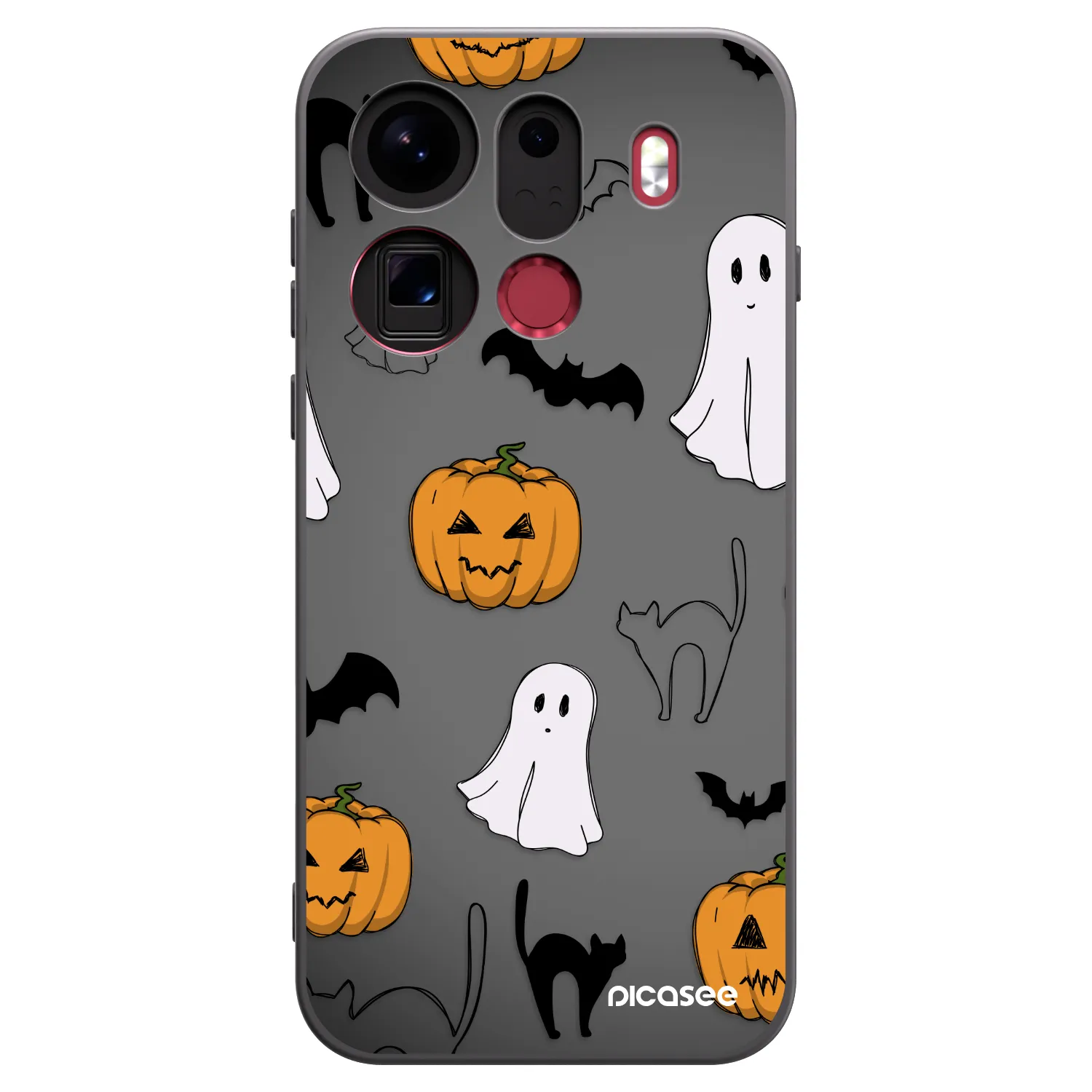 Picasee silikónový čierny obal pre OPPO Find X9 Pro - Spooky crew