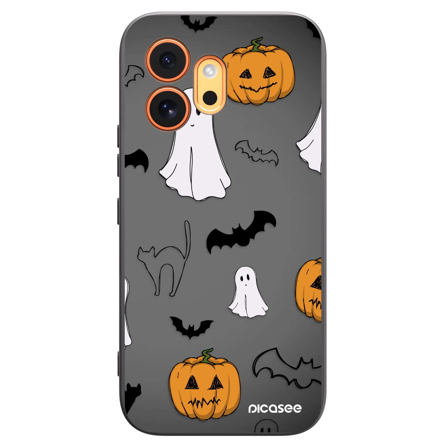 Picasee silikónový čierny obal pre Honor 600 - Spooky crew