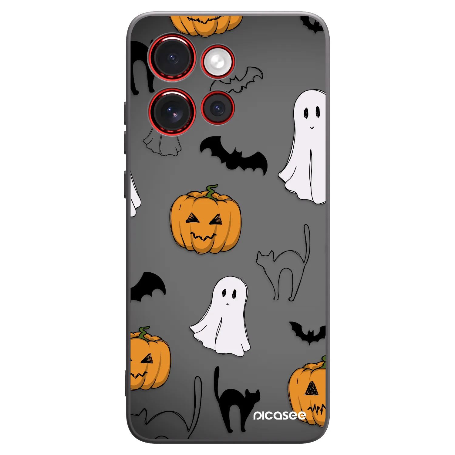 Picasee silikónový čierny obal pre Motorola Edge 60 Neo 5G - Spooky crew