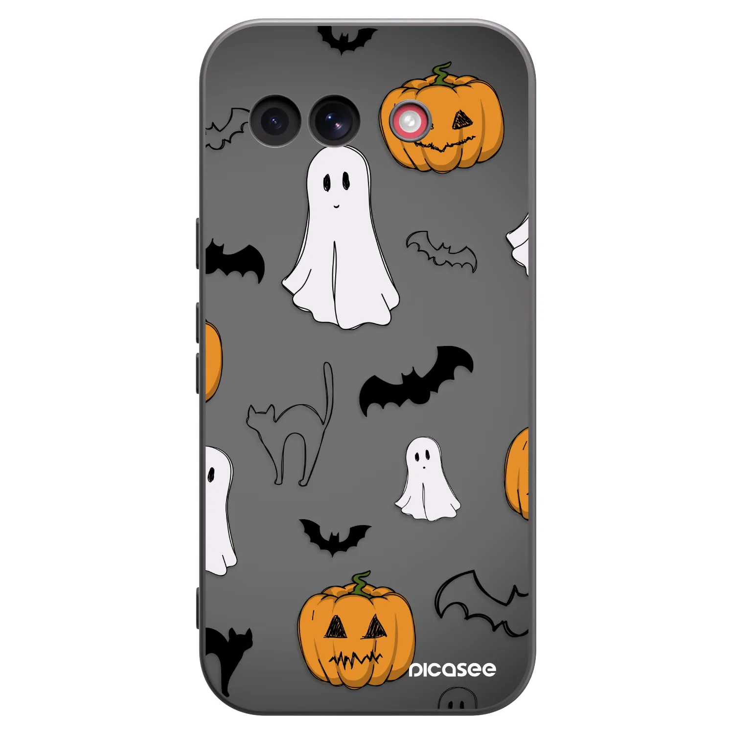 Picasee silikónový čierny obal pre Google Pixel 10a - Spooky crew