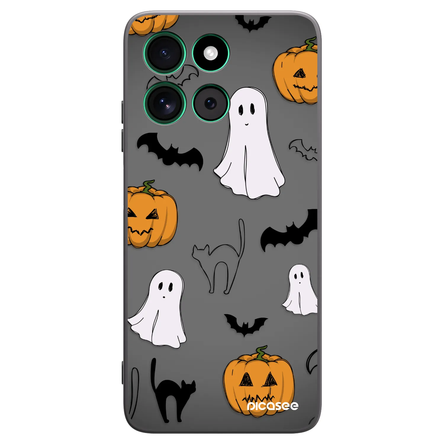 Picasee silikónový čierny obal pre Motorola Moto G57 Power - Spooky crew