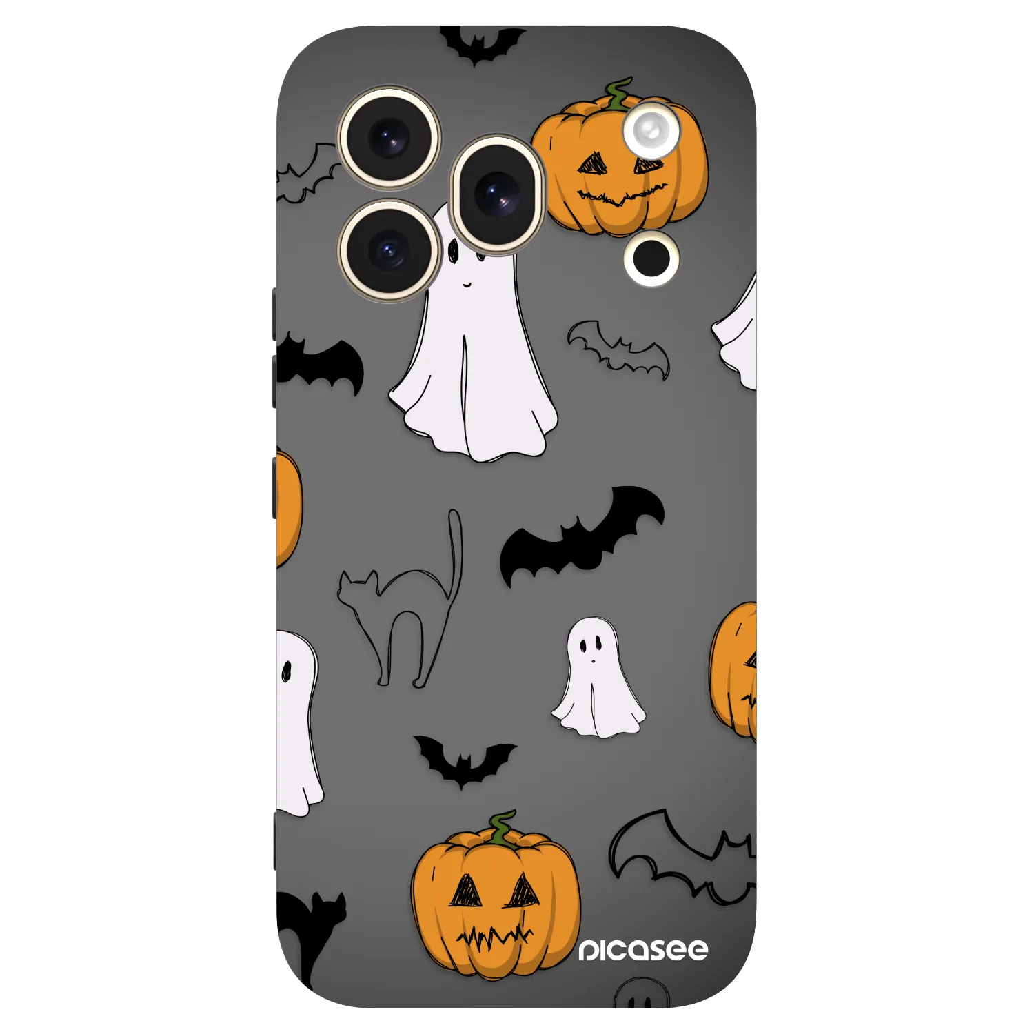 Picasee silikónový čierny obal pre Honor 600 Pro - Spooky crew