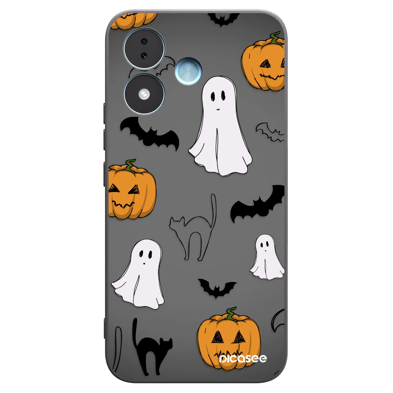 Picasee silikónový čierny obal pre Xiaomi Redmi Note 17 5G - Spooky crew