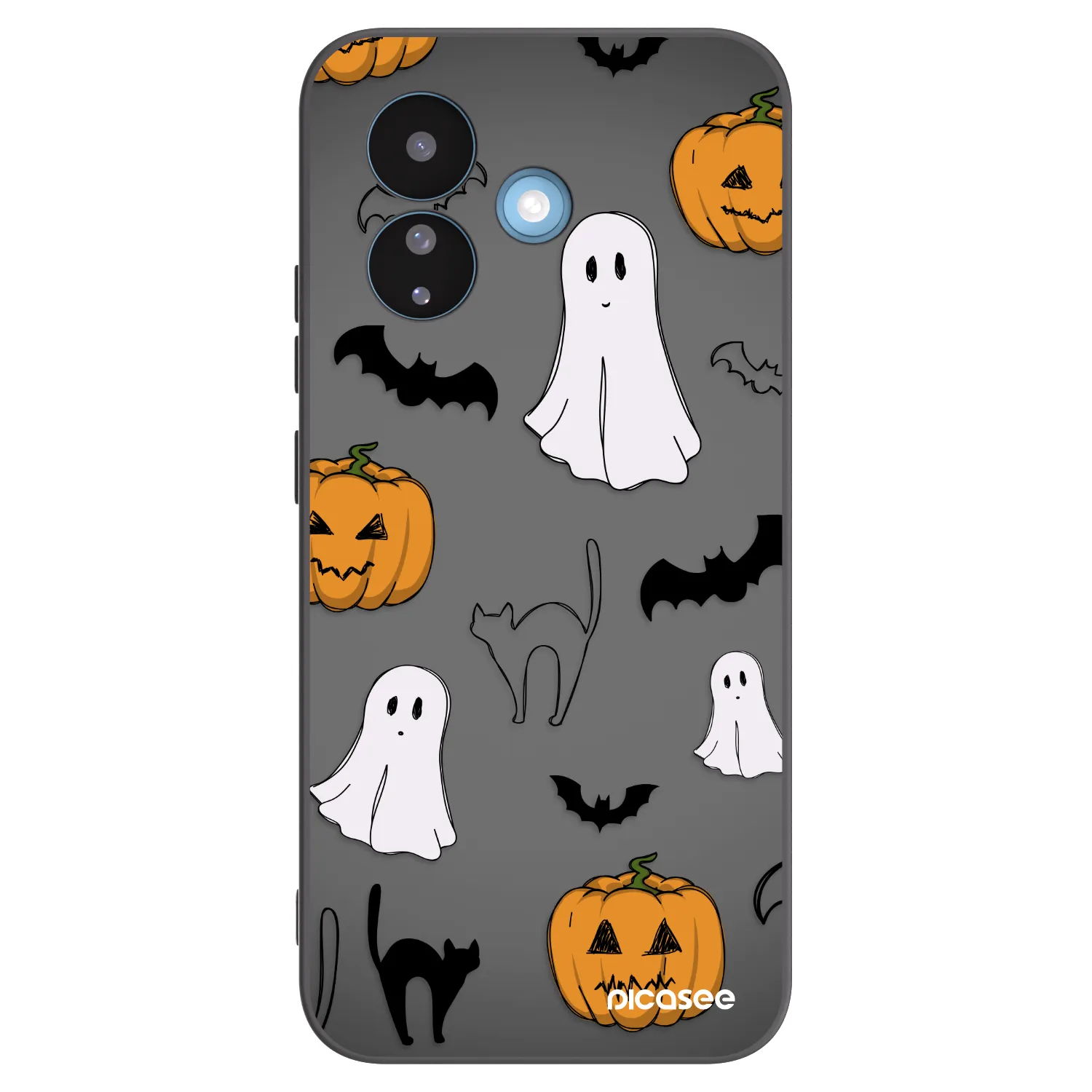 Picasee silikónový čierny obal pre Xiaomi Redmi Note 17 Pro 5G - Spooky crew