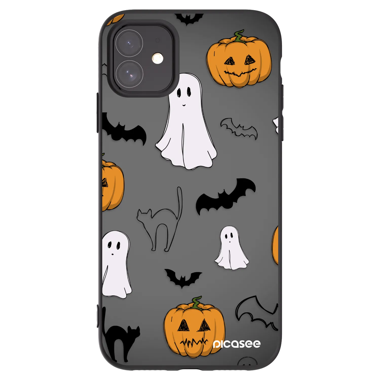 Picasee silikónový čierny obal pre Apple iPhone 11 - Spooky crew