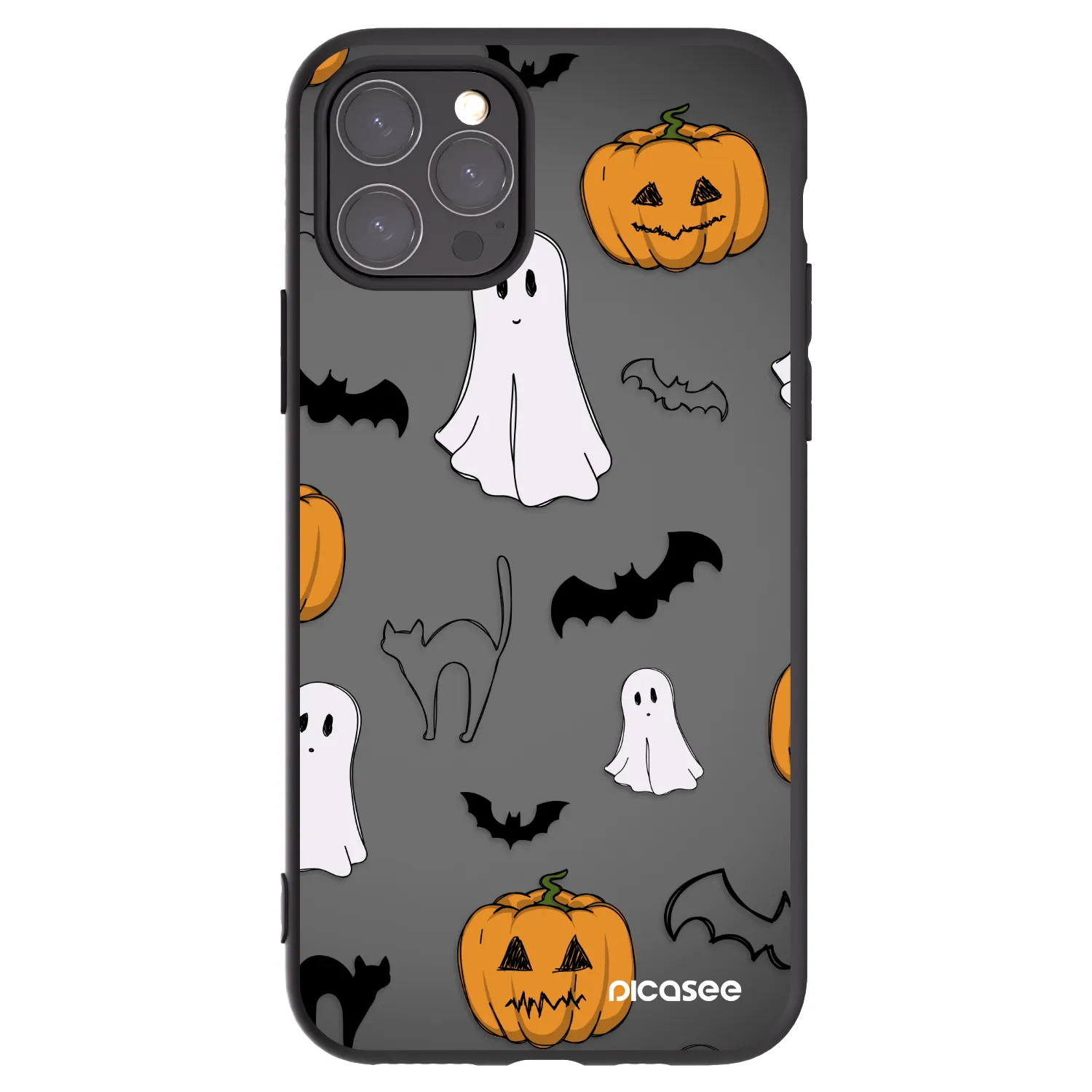 Picasee silikónový čierny obal pre Apple iPhone 11 Pro - Spooky crew