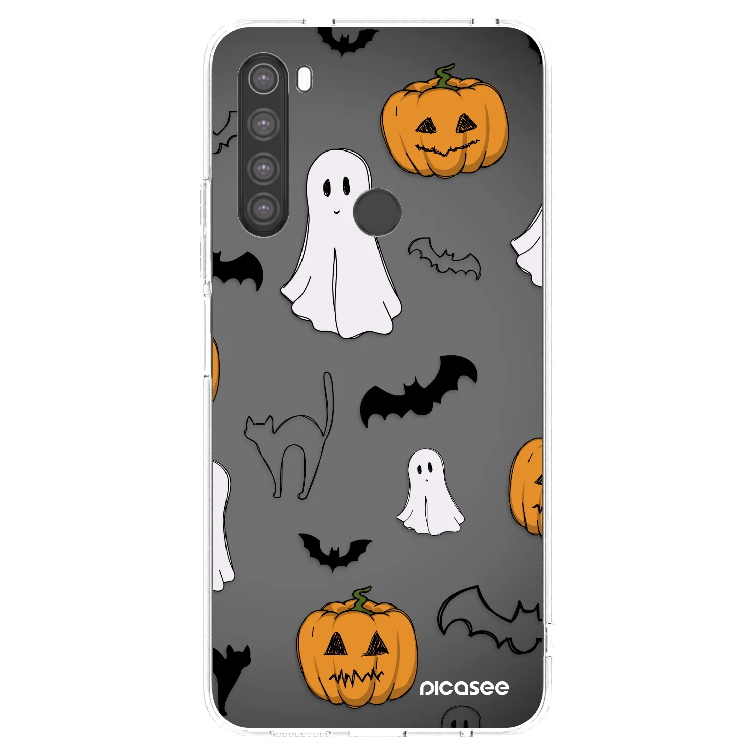 Picasee silikónový prehľadný obal pre Xiaomi Redmi Note 8 - Spooky crew