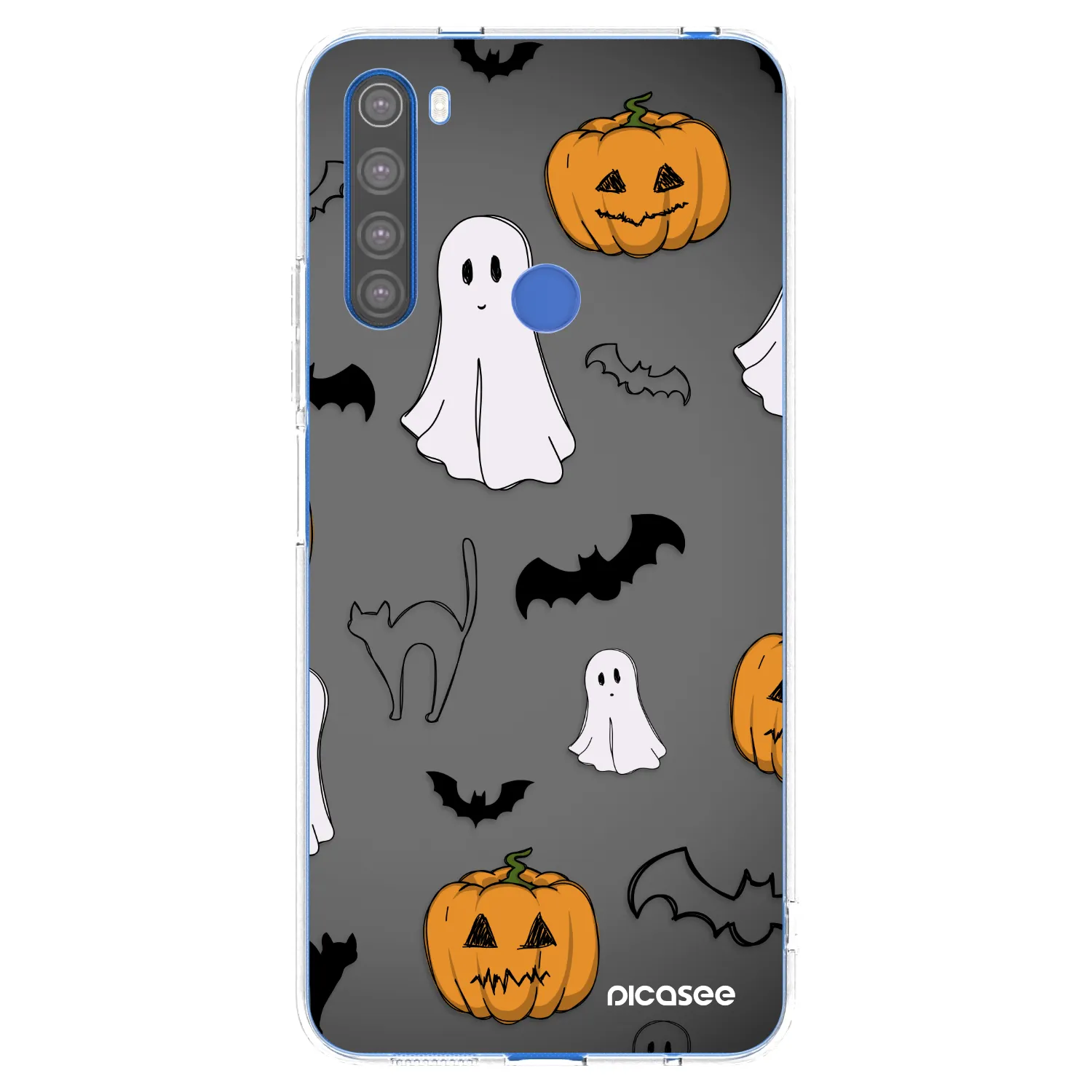 Picasee silikónový prehľadný obal pre Xiaomi Redmi Note 8T - Spooky crew