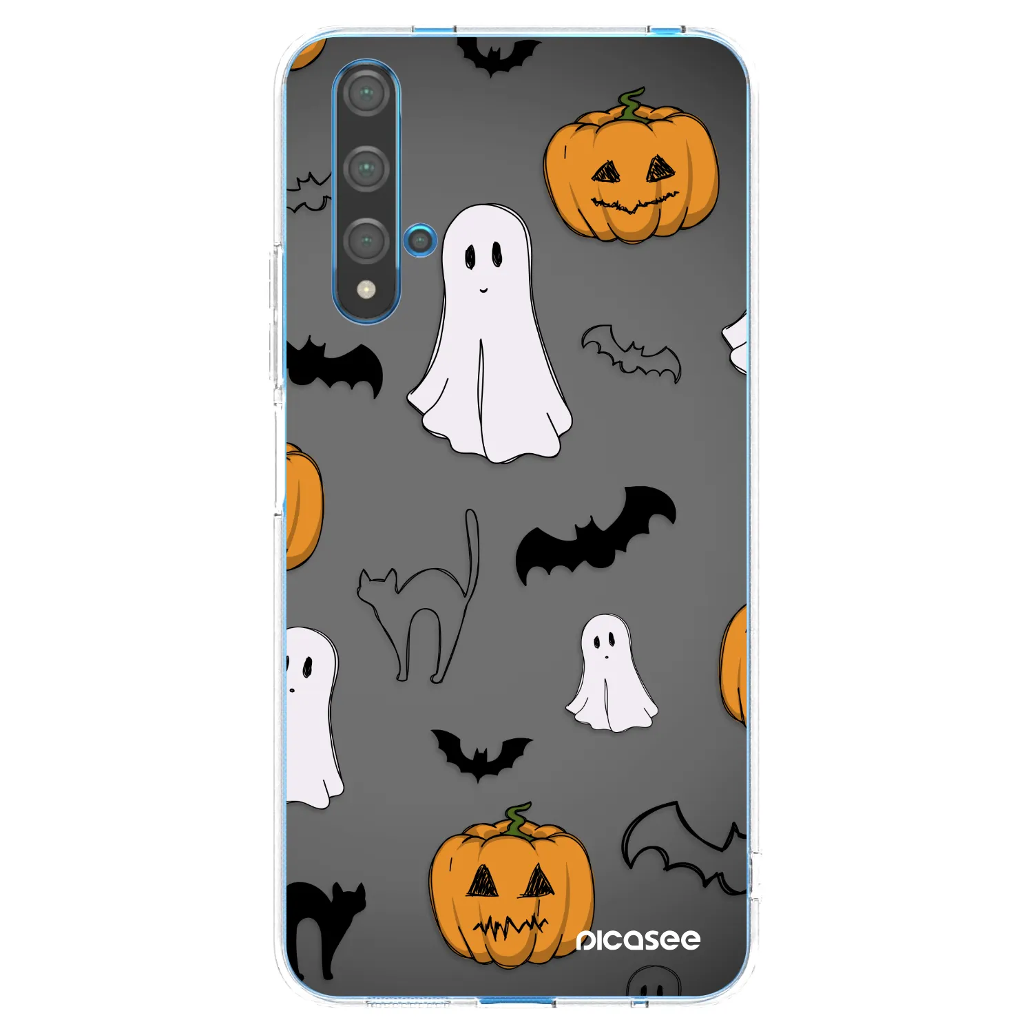 Picasee silikónový prehľadný obal pre Huawei Nova 5T - Spooky crew