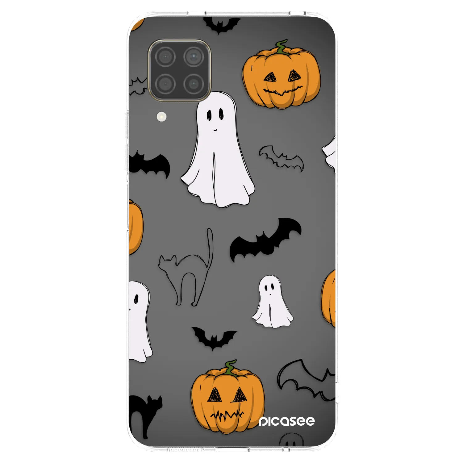 Picasee silikónový prehľadný obal pre Huawei P40 Lite - Spooky crew