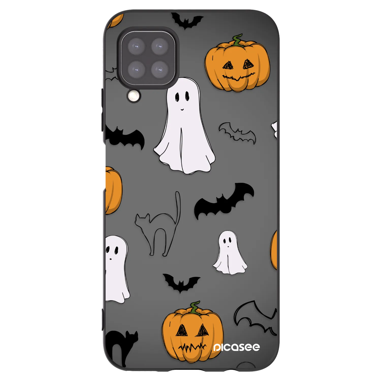 Picasee silikónový čierny obal pre Huawei P40 Lite - Spooky crew
