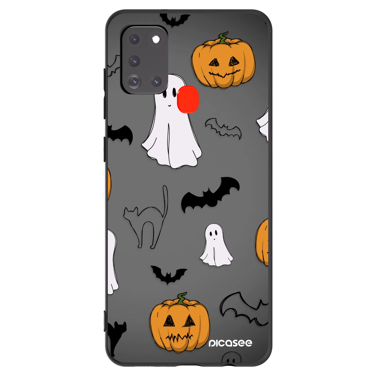 Picasee silikónový čierny obal pre Samsung Galaxy A21s - Spooky crew