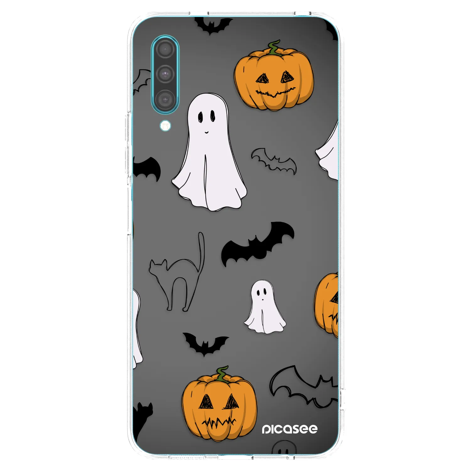Picasee silikónový prehľadný obal pre Samsung Galaxy A30s A307F - Spooky crew