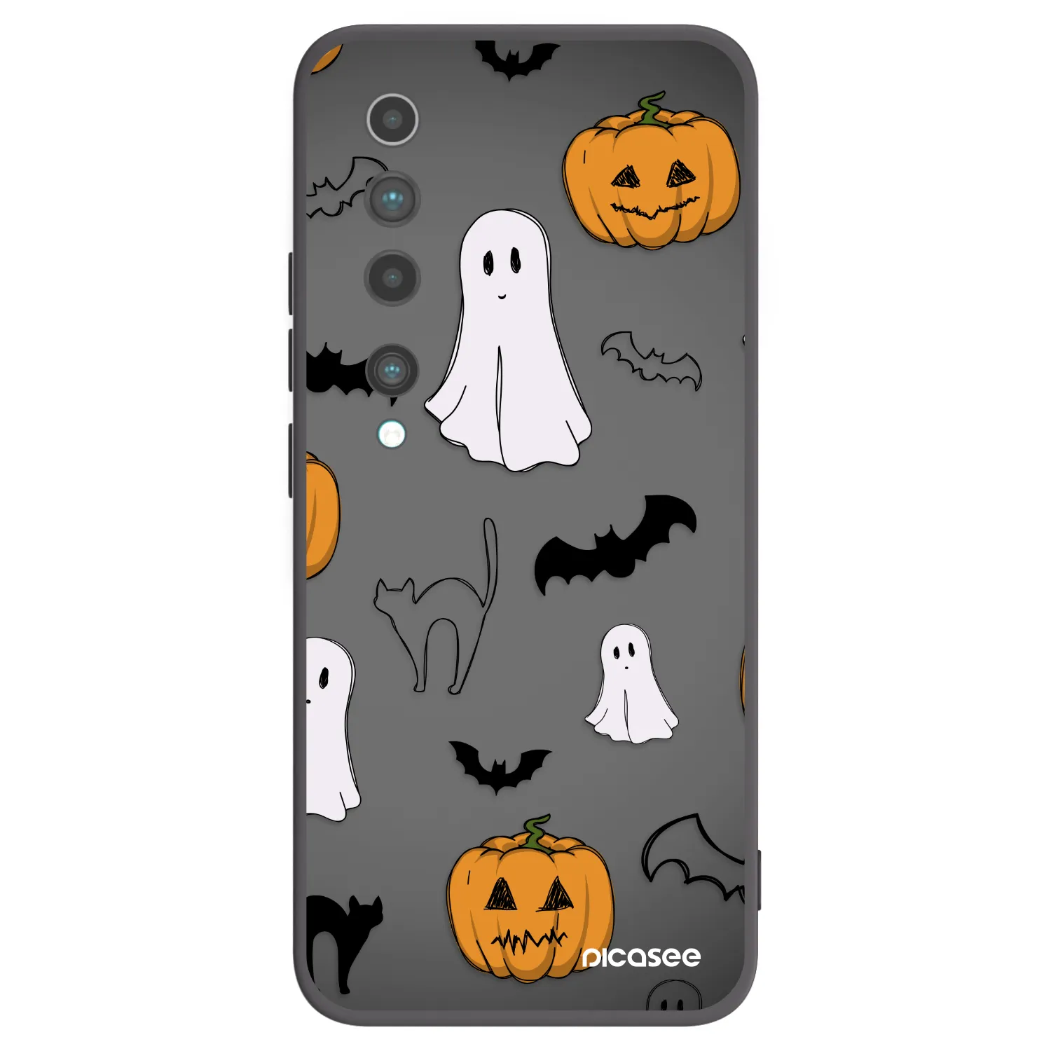 Picasee silikónový čierny obal pre Xiaomi Mi 10 - Spooky crew