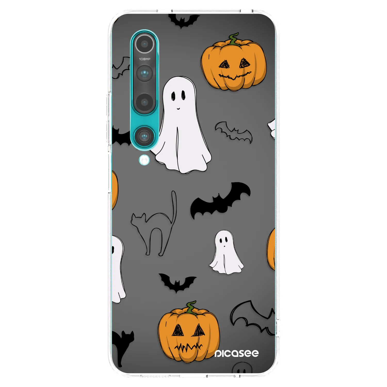 Picasee silikónový prehľadný obal pre Xiaomi Mi 10 - Spooky crew