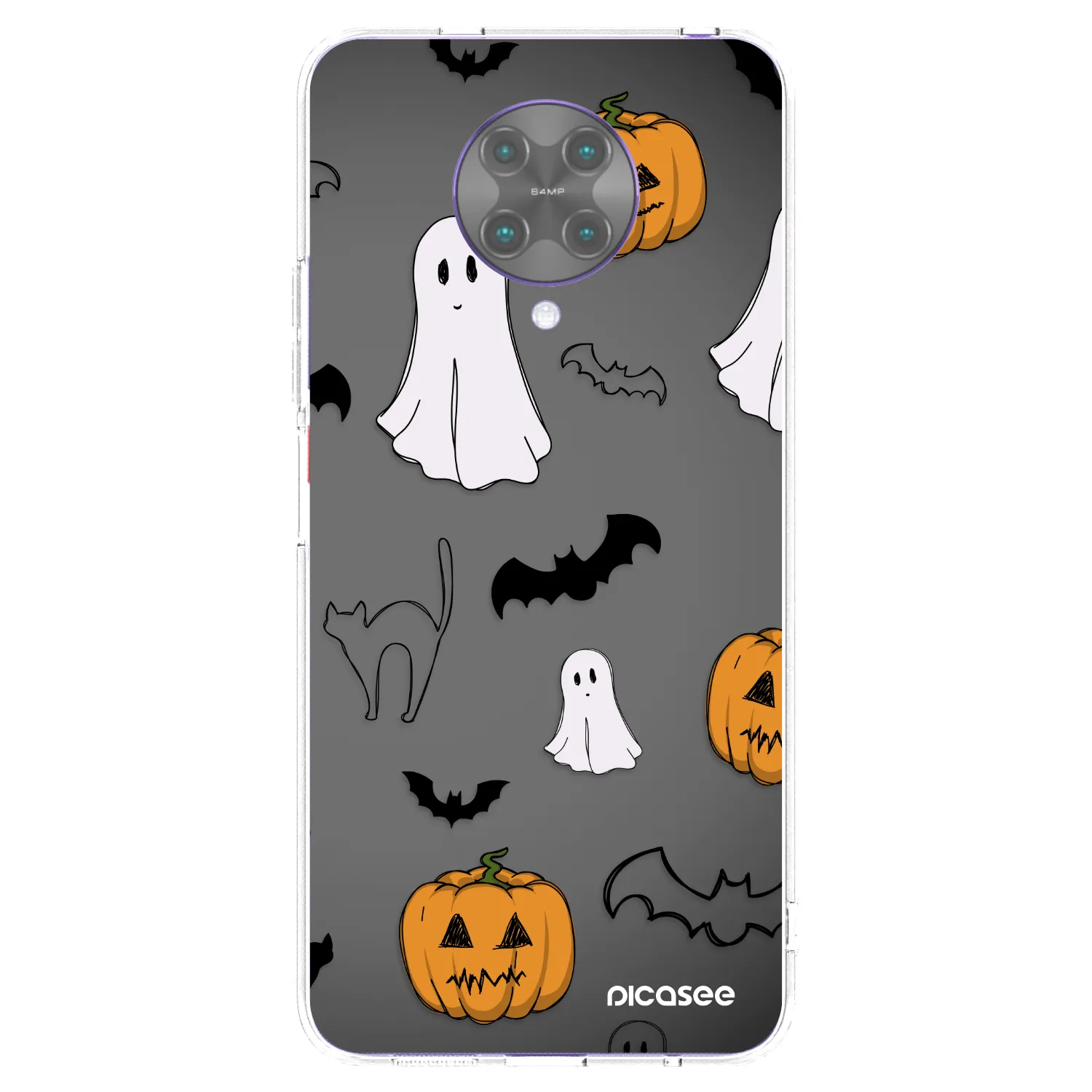 Picasee silikónový prehľadný obal pre Xiaomi Poco F2 Pro - Spooky crew