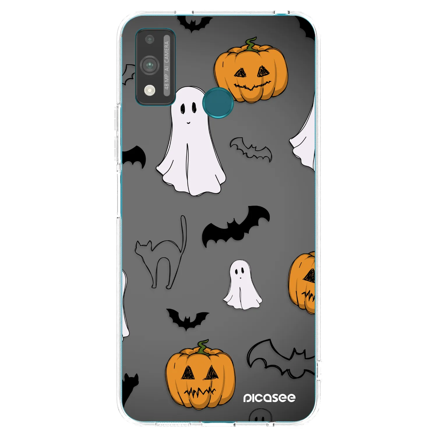 Picasee silikónový prehľadný obal pre Honor 9X Lite - Spooky crew