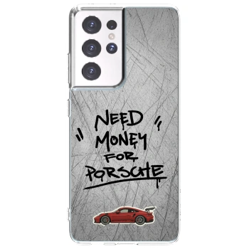 Picasee silikónový prehľadný obal pre Samsung Galaxy S21 Ultra 5G G998B - Grey Drift