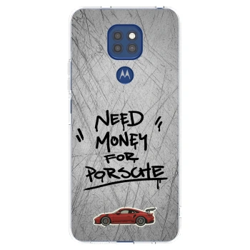 Picasee silikónový prehľadný obal pre Motorola Moto G9 Play - Grey Drift