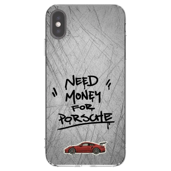 Picasee silikónový prehľadný obal pre Apple iPhone XS Max - Grey Drift