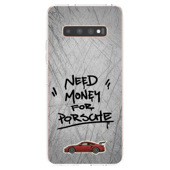 Picasee silikónový prehľadný obal pre Samsung Galaxy S10 Plus G975 - Grey Drift