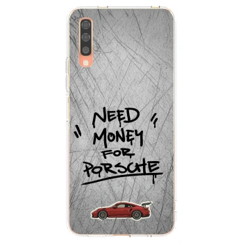 Picasee silikónový prehľadný obal pre Samsung Galaxy A70 A705F - Grey Drift