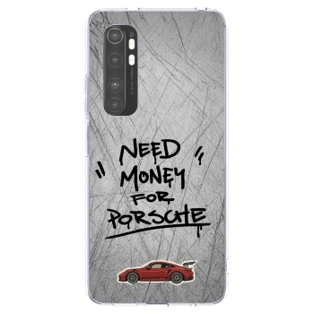 Picasee silikónový prehľadný obal pre Xiaomi Mi Note 10 Lite - Grey Drift