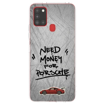 Picasee silikónový prehľadný obal pre Samsung Galaxy A21s - Grey Drift