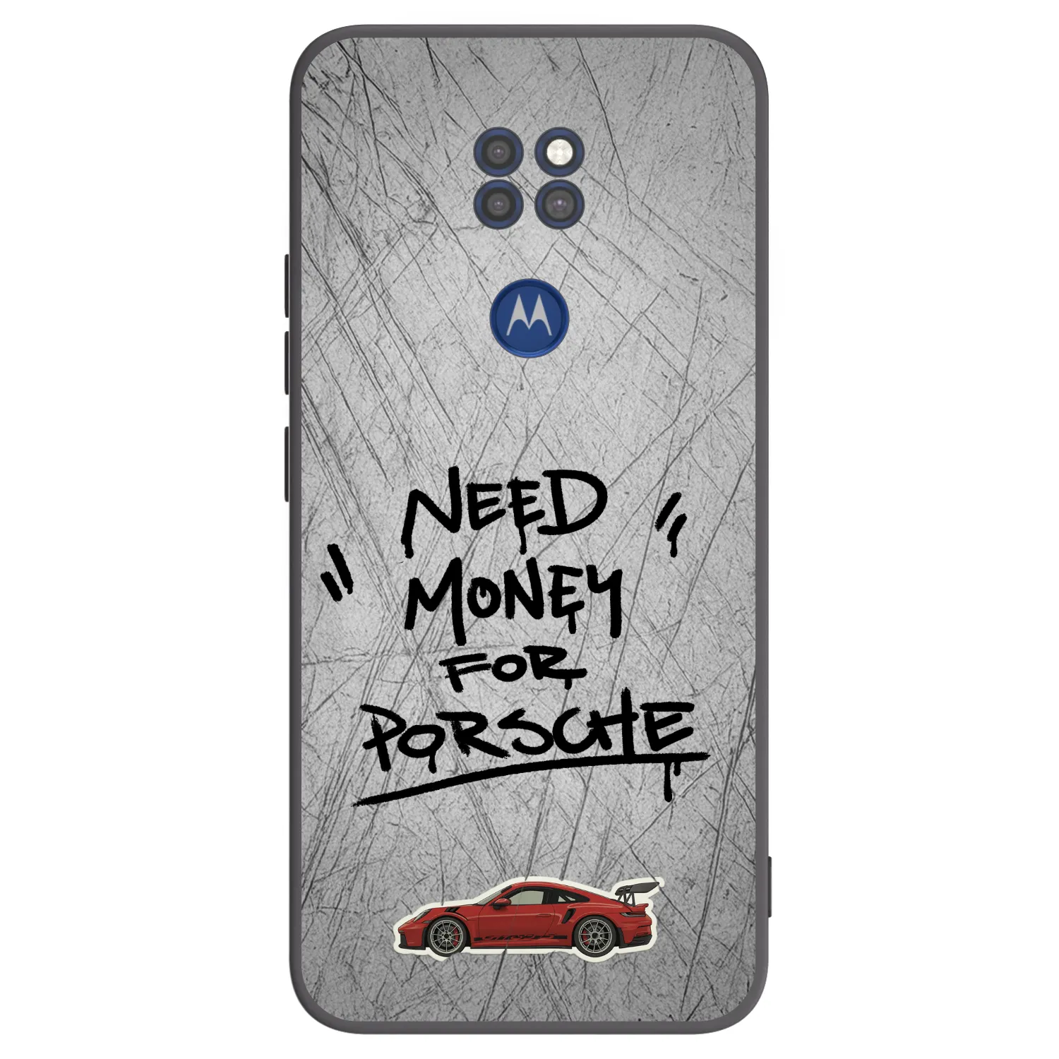 Picasee silikónový čierny obal pre Motorola Moto G9 Play - Grey Drift