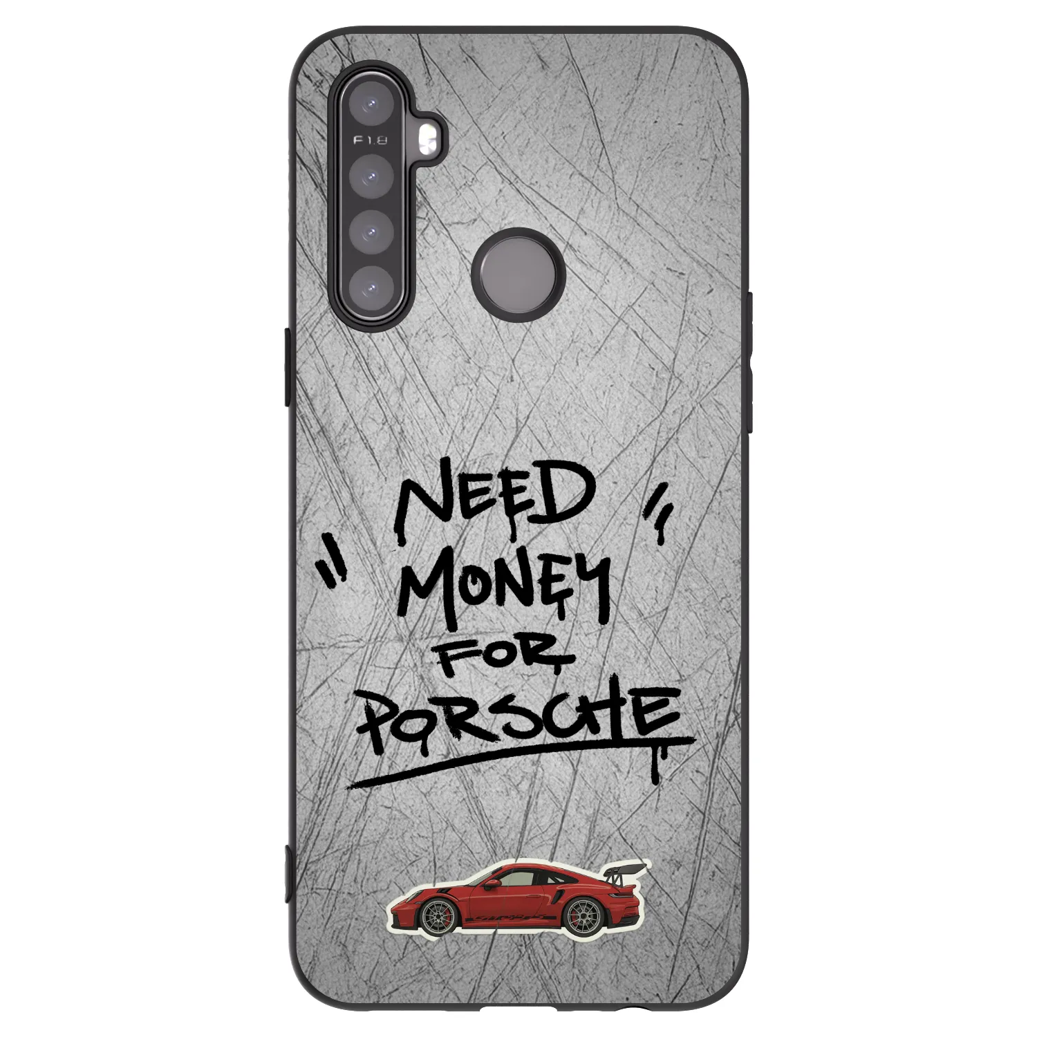 Picasee silikónový čierny obal pre Realme 6i - Grey Drift