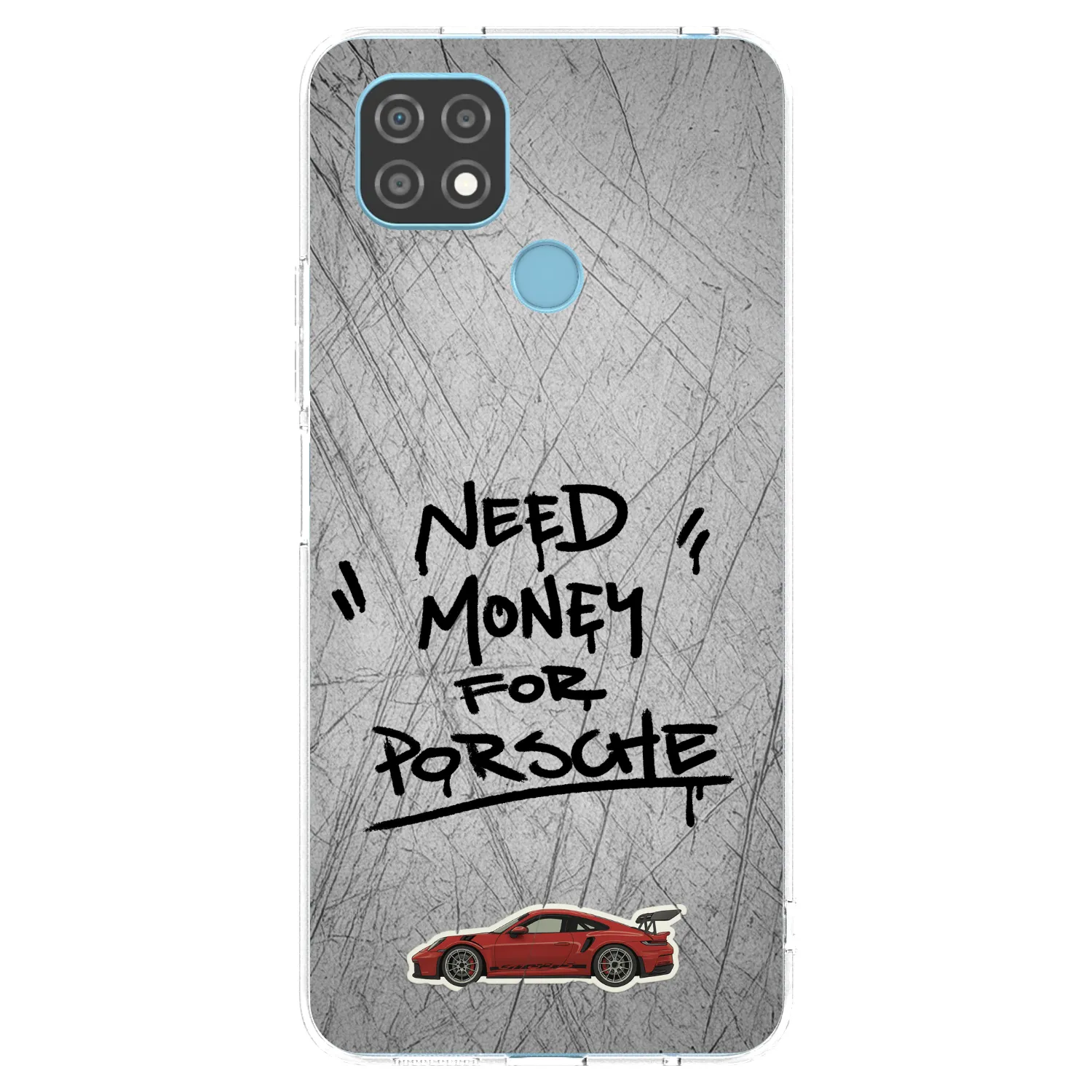Picasee silikónový prehľadný obal pre Realme C21 - Grey Drift