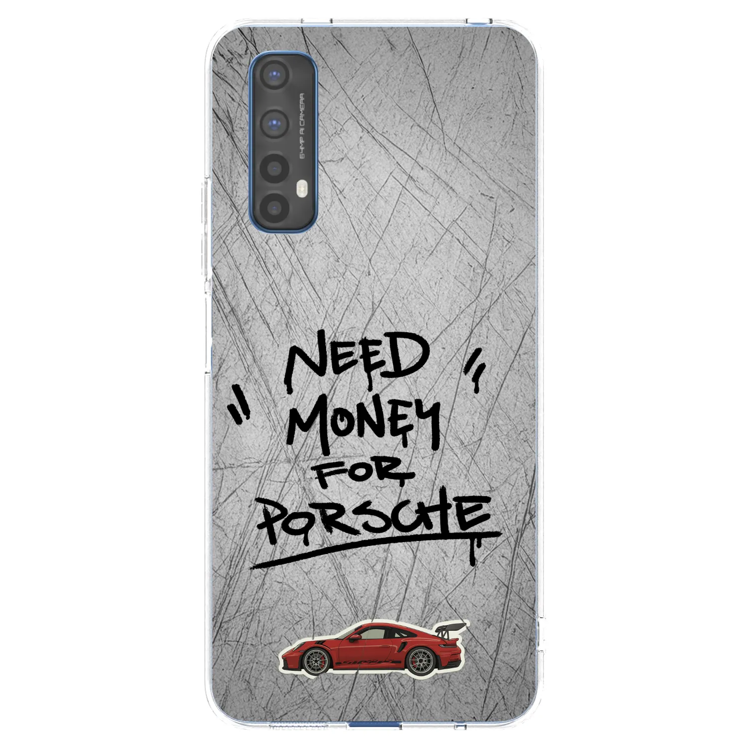Picasee silikónový prehľadný obal pre Realme 7 - Grey Drift
