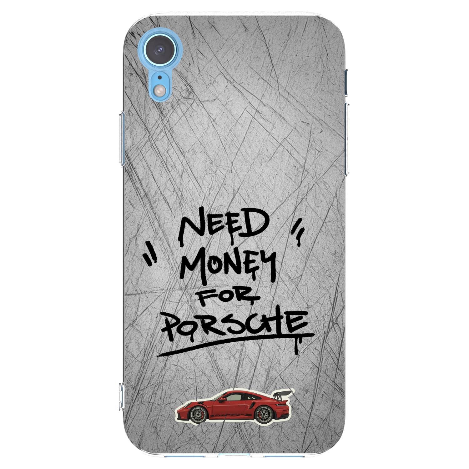 Picasee silikónový prehľadný obal pre Apple iPhone XR - Grey Drift