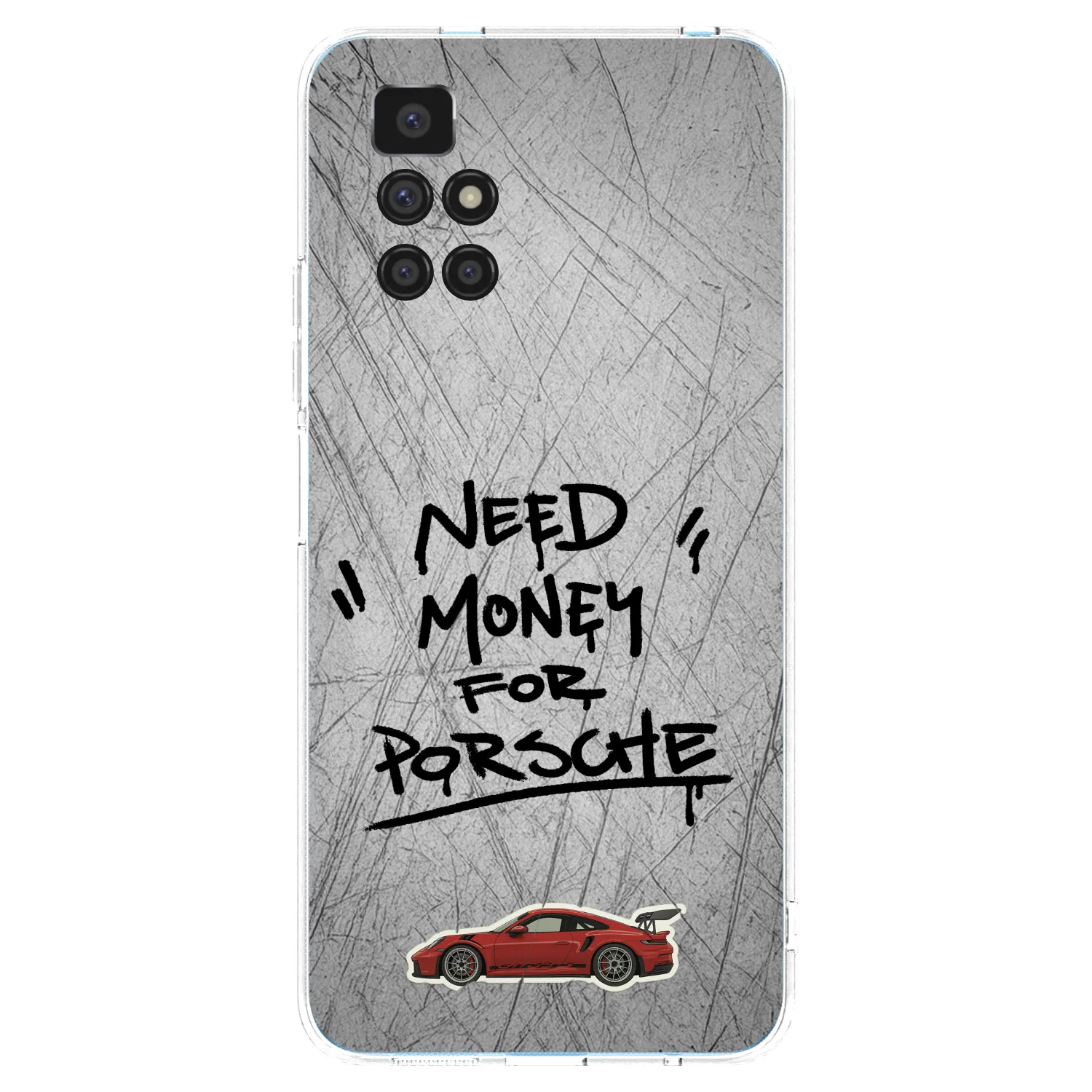 Silikónový prehľadný obal pre Xiaomi Redmi 10 - Grey Drift