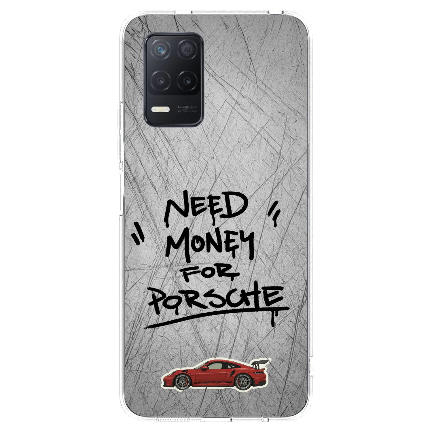 Picasee silikónový prehľadný obal pre Realme 8 5G - Grey Drift