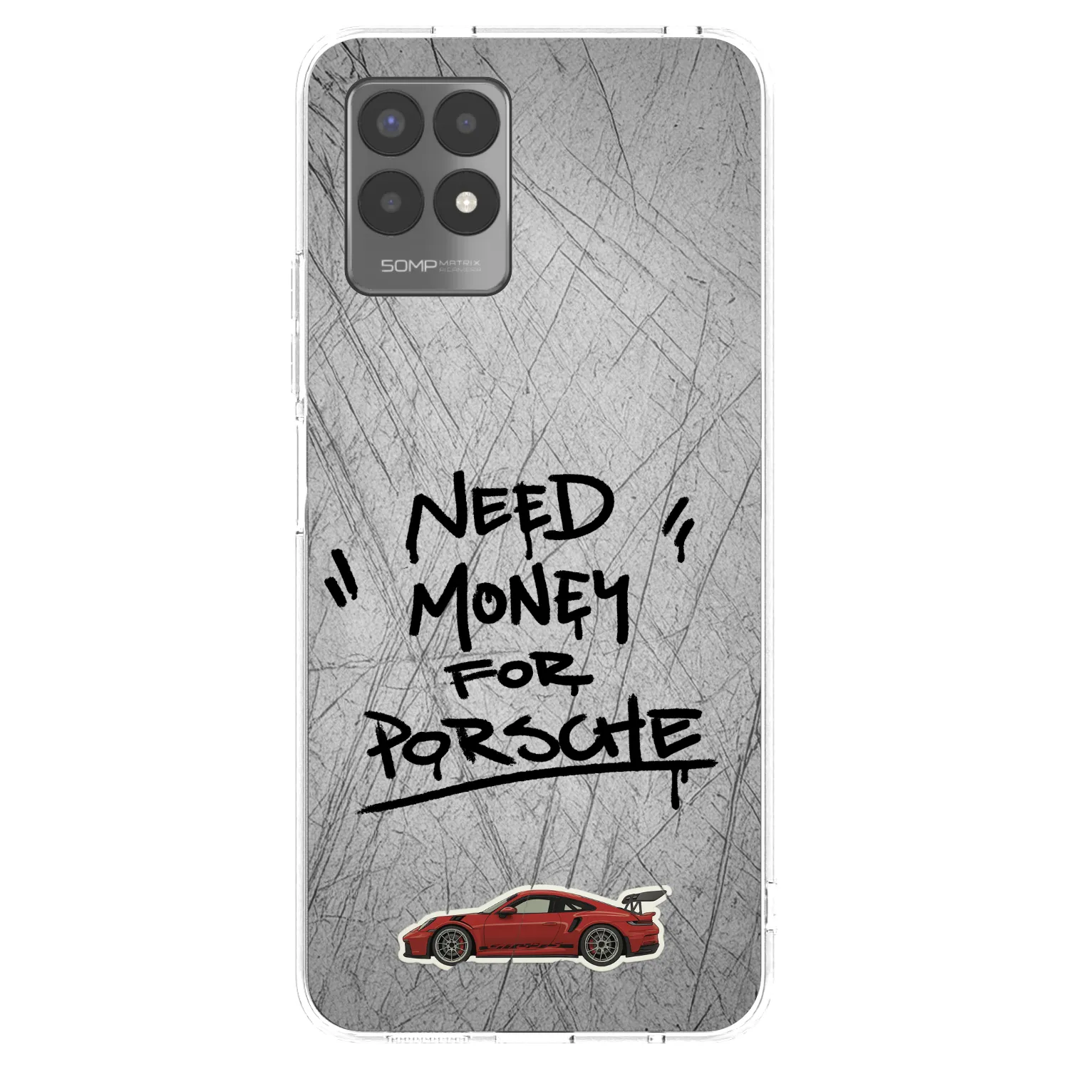 Picasee silikónový prehľadný obal pre Realme 8i - Grey Drift